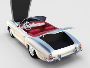fully modeled w interior mercedes 190sl rev 3D Model