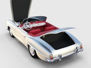 fully modeled w interior mercedes 190sl rev 3D Model