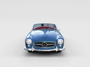 full w interior mercedes 190sl rev 3D Model