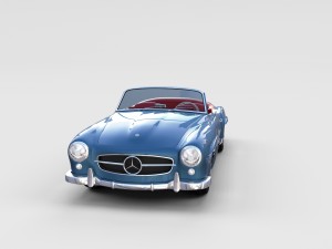 full w interior mercedes 190sl rev 3D Model