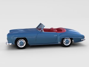 full w interior mercedes 190sl rev 3D Model