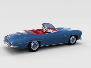 full w interior mercedes 190sl rev 3D Model