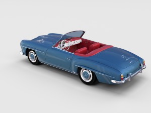 full w interior mercedes 190sl rev 3D Model