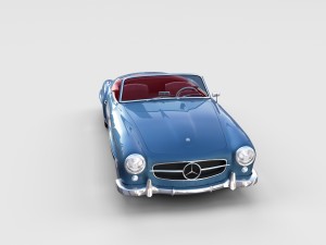full w interior mercedes 190sl rev 3D Model