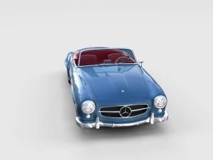 full w interior mercedes 190sl rev 3D Model