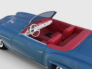 full w interior mercedes 190sl rev 3D Model