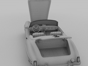 full w interior mercedes 190sl rev 3D Model