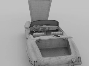 full w interior mercedes 190sl rev 3D Model