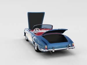 full w interior mercedes 190sl rev 3D Model
