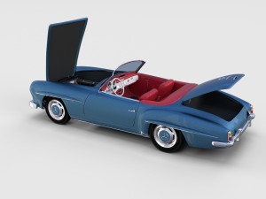 full w interior mercedes 190sl rev 3D Model