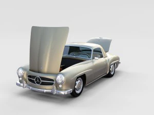 interni completi mercedes 190sl hard top rev Modello 3D