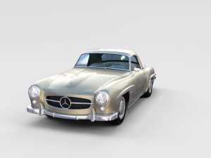 full w interior mercedes 190sl hard top rev Modelo 3D