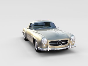 full w interior mercedes 190sl hard top rev Modelo 3D
