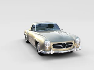 full w interior mercedes 190sl hard top rev 3D Model