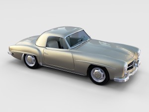 full w interior mercedes 190sl hard top rev Modelo 3D