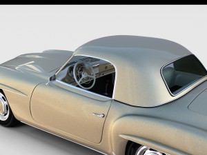 full w interior mercedes 190sl hard top rev Modelo 3D