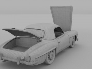 full w interior mercedes 190sl hard top rev Modelo 3D