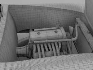 full w interior mercedes 190sl hard top rev 3D Model
