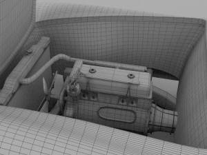 full w interior mercedes 190sl hard top rev Modelo 3D