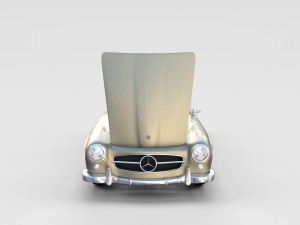 full w interior mercedes 190sl hard top rev Modelo 3D