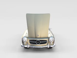 full w interior mercedes 190sl hard top rev 3D Model