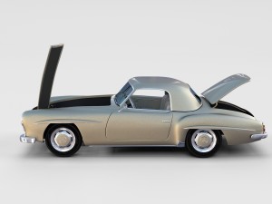 full w interior mercedes 190sl hard top rev Modelo 3D