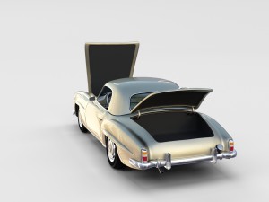 full w interior mercedes 190sl hard top rev Modelo 3D