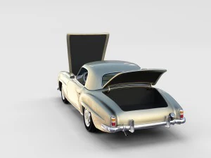 full w interior mercedes 190sl hard top rev 3D Model