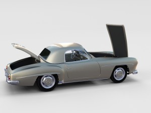full w interior mercedes 190sl hard top rev Modelo 3D