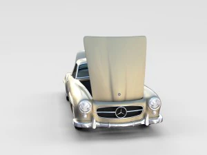 full w interior mercedes 190sl hard top rev 3D Model