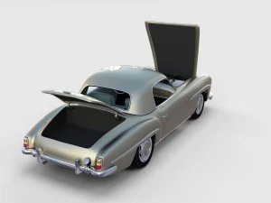 full w interior mercedes 190sl hard top rev 3D Model