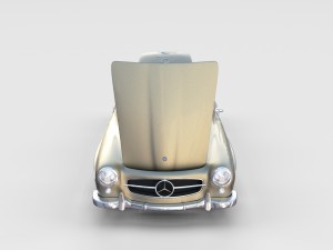 full w interior mercedes 190sl hard top rev Modelo 3D
