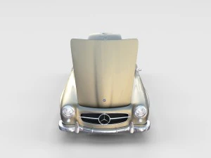 full w interior mercedes 190sl hard top rev 3D Model