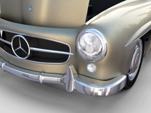 full w interior mercedes 190sl hard top rev Modelo 3D