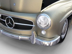 full w interior mercedes 190sl hard top rev 3D Model
