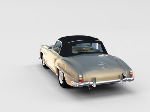 full w interior mercedes 190sl soft top rev Modello 3D