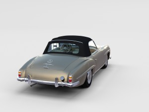full w interior mercedes 190sl soft top rev Modello 3D