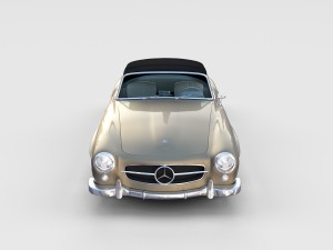 full w interior mercedes 190sl soft top rev Modello 3D