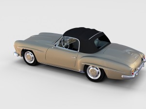 full w interior mercedes 190sl soft top rev Modello 3D
