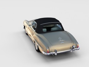 full w interior mercedes 190sl soft top rev Modello 3D