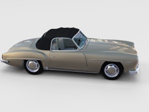 full w interior mercedes 190sl soft top rev Modello 3D
