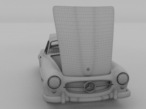 full w interior mercedes 190sl soft top rev Modello 3D