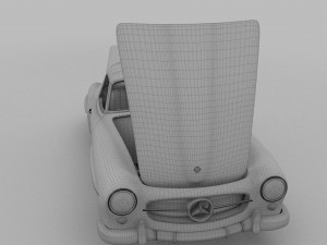 full w interior mercedes 190sl soft top rev Modello 3D
