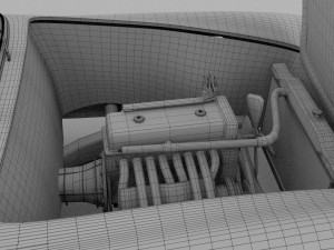 full w interior mercedes 190sl soft top rev Modello 3D