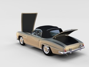full w interior mercedes 190sl soft top rev Modello 3D