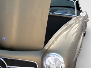 full w interior mercedes 190sl soft top rev Modello 3D