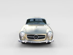 mercedes 190sl with interior hard top rev 3D Model