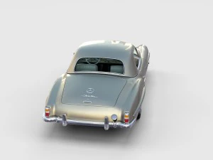mercedes 190sl with interior hard top rev 3D Model