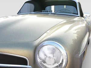 mercedes 190sl with interior hard top rev 3D Model