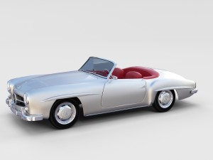 mercedes 190sl with interior rev 3D Model